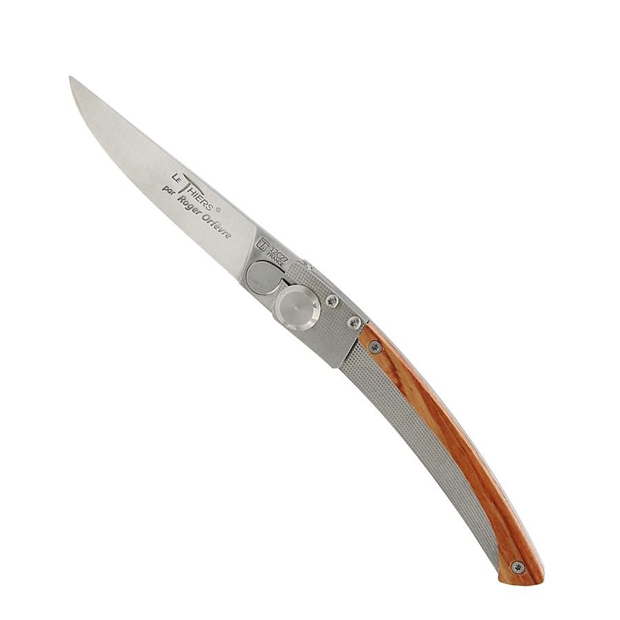 Couteau à champignons original Roger Orfèvre en bois de chêne