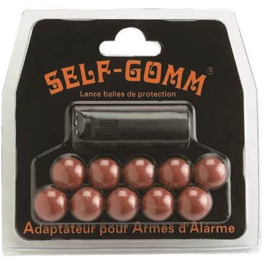 Self-Gomm thread for blank guns M10x150 + 10 rubber balls - SAPL