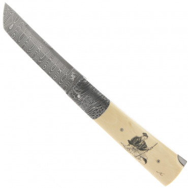 Tanto Damas Scrimshaw Samouraï Mammouth - Eric Depeyre