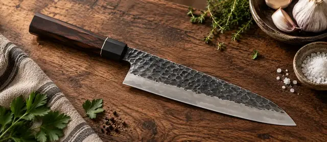 Un cuchillo de cocina artesanal